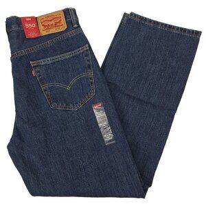Levi's 550 Jeans Men's 36x32 Relaxed Fit Tapered Leg Blue Denim Classic Work NEW
